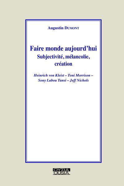 Faire monde aujourd'hui