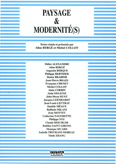 Paysage et modernité(s)